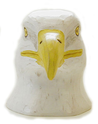folk art carved eagle