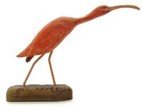 ibis Hand Carved Shore Bird Decoy
