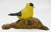 goldfinch wood carving